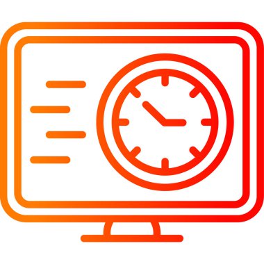 Saat simgesi vektör illüstrasyonu