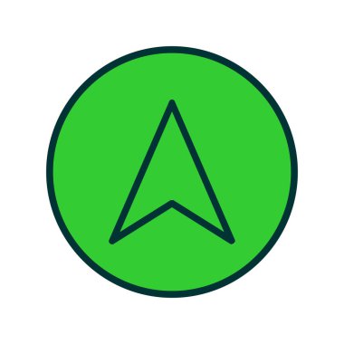 Beyaz arka plan, vektör, illüstrasyon izole pusula düz simgesini