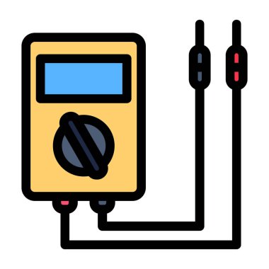kablo elektrik aygıtı simgesi doldurulmuş ana hatlar biçiminde