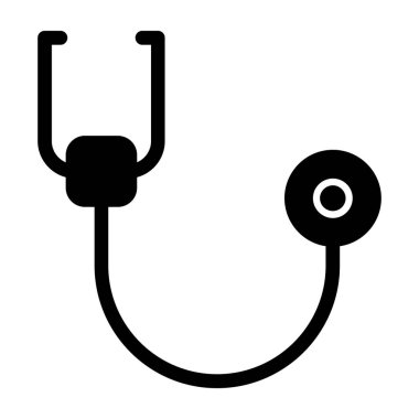 stetoskop izole edilmiş ikon vektör illüstrasyon tasarımı