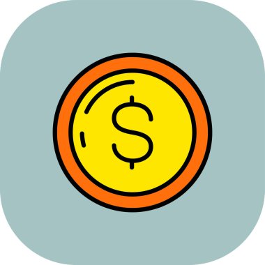 Vektör Doları para simgesi