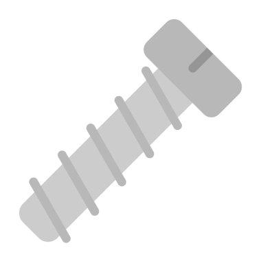 Tornavida düz simgesi, vektör illüstrasyonu