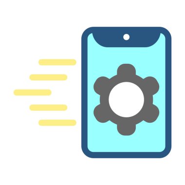 Akıllı telefon. Web simgesi basit illüstrasyon