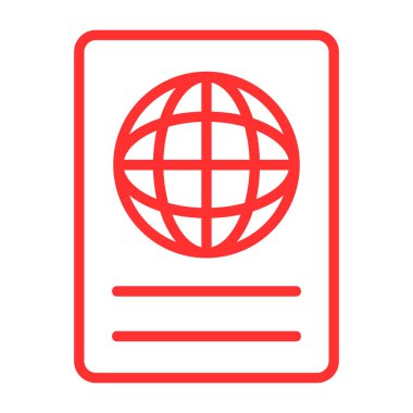 Pasaport ikonu vektör illüstrasyonu