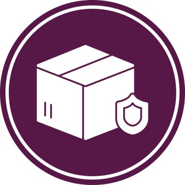 Bir kutu simgesinin vektör illüstrasyonu