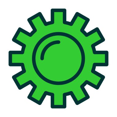 gear and wheel as vector illustration