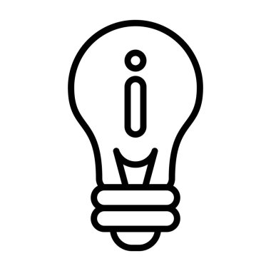 Ampul simgesi. Ağ için ampul vektör simgesinin özet çizimi