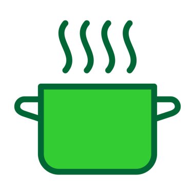 yemek pot ikonu vektör illüstrasyonu