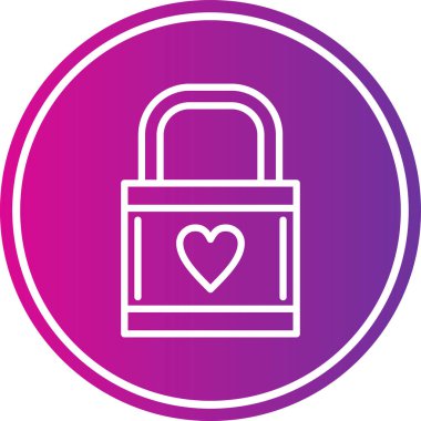 moda düz stil asma kilit simgesi