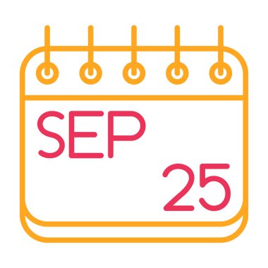 Bir tarih simgesinin vektör illüstrasyonu