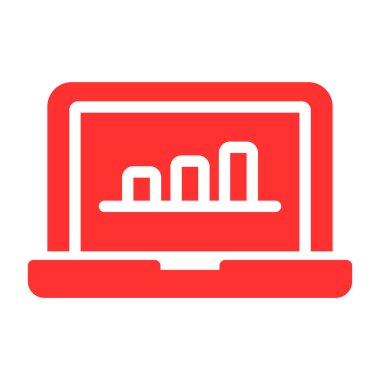 grafik simgesi çizimi olan bilgisayar