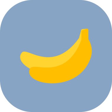 Muz Web simgesi basit vektör illüstrasyonu