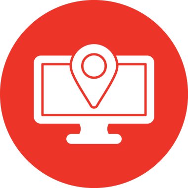 konum pin simgesi vektör illüstrasyonu