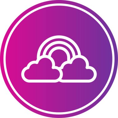 Bulut simgesi vektör illüstrasyonu