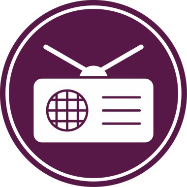 Televizyon simgesinin vektör illüstrasyonu