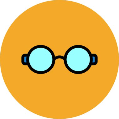 Gözlük. Web simgesi basit illüstrasyon