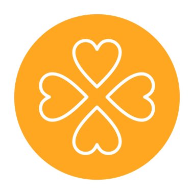 Bir çiçek simgesinin vektör illüstrasyonu