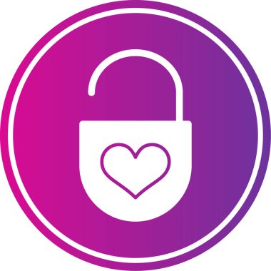 Kilit. Web simgesi basit illüstrasyon