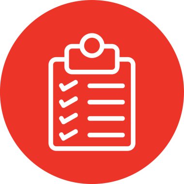 Kontrol listesi. Web simgesi basit tasarım