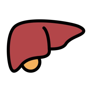 karaciğer simge vektör çizim