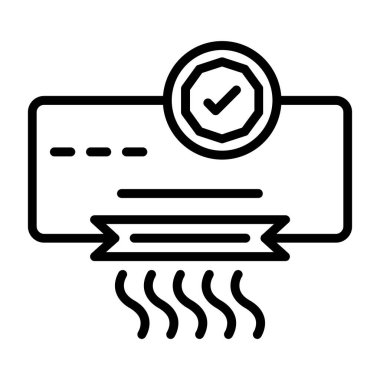 Web ve mobil uygulama tasarımınız için beyaz üzerine izole edilmiş işaret simgesi vektörünü işaretleyin, ana hat biçiminde işaretleme logosunu işaretleyin