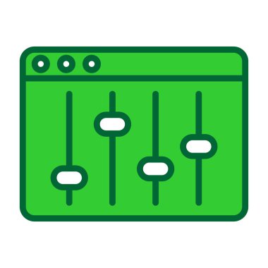 Futbol sahası renk simgesi. beyaz üzerine izole