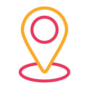 konum simgesi, vektör çizimi