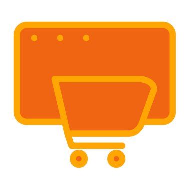 Alışveriş simgesi, vektör illüstrasyonu