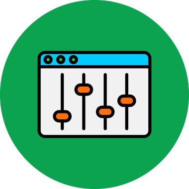 Web arayüzü simgesi, vektör illüstrasyonu