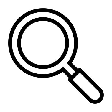 büyütme cam vektör çizgisi simgesi dekoru