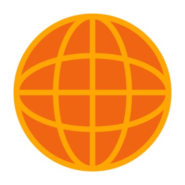 küresel dünya ikonu vektör illüstrasyonu