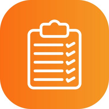 Kontrol listesi simgesi, vektör illüstrasyonu