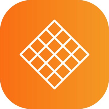 Turuncu ve sarı kare çizgi simgesinin gösterimi