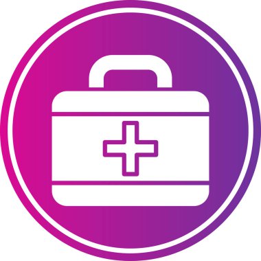 İlk yardım çantası. Web simgesi basit tasarım