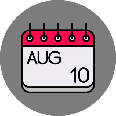 Takvim simgesi tasarımı, vektör illüstrasyonuName