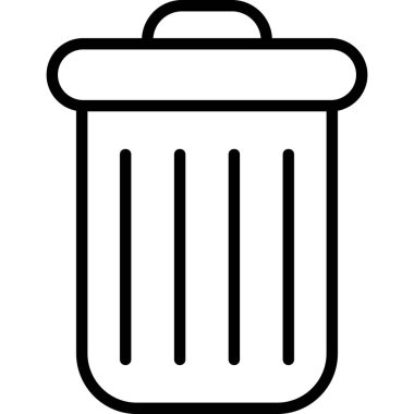 Çöp kutusu beyaz arkaplan vektör resimlemesi üzerinde izole