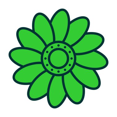 Bir ayçiçeği simgesinin vektör illüstrasyonu