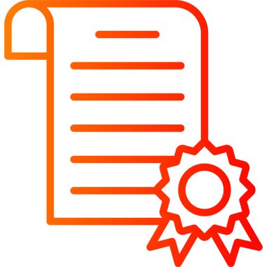 Sertifika web simgesi basit vektör illüstrasyonu