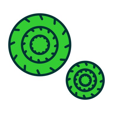 Bir dişli simgesini vektör çizim