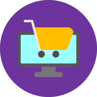 El arabası. Web simgesi basit tasarım