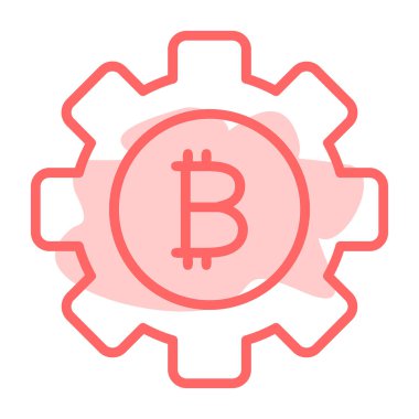 bitcoin. Web simgesi basit illüstrasyon