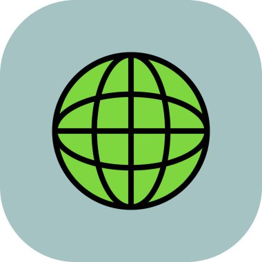 küresel Internet simge vektör çizim