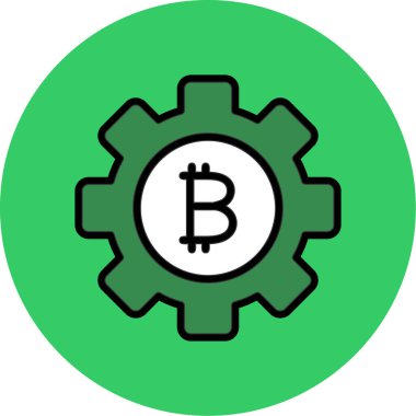 Kripto para birimi. Web simgesi basit illüstrasyon