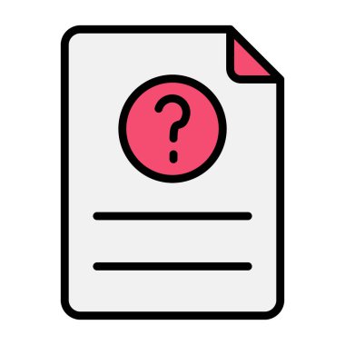 belge simgesi vektör illüstrasyonu