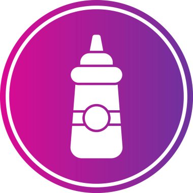 Benzersiz parfüm şişesi kabartma vektör simgesi