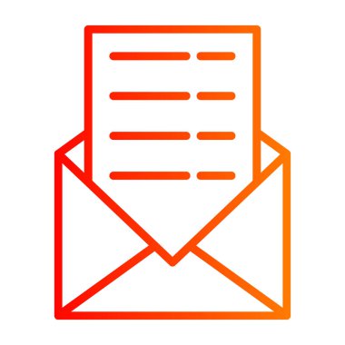 zarf simgesi vektör illüstrasyonu