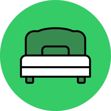 yatak ikonu vektör illüstrasyonu