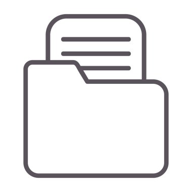 Dizin ince çizgi simgesi. Dizin vektör illüstrasyonu beyazda izole edildi. doküman dizini tasarımı, web ve uygulama için tasarlandı. 10 saniye.