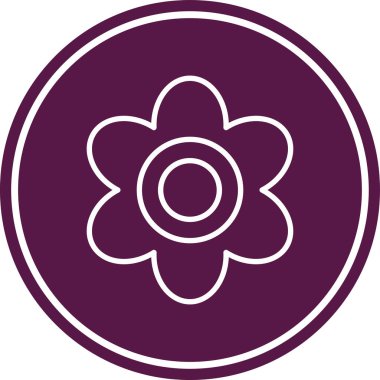 Bir çiçek simgesinin vektör illüstrasyonu
