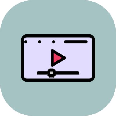 video simgesi. Basit resimleme